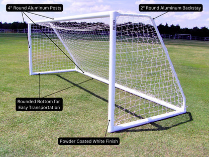 PEVO Supreme Series Soccer Goal Regulation Size 6.5x12 Soccer Net 2