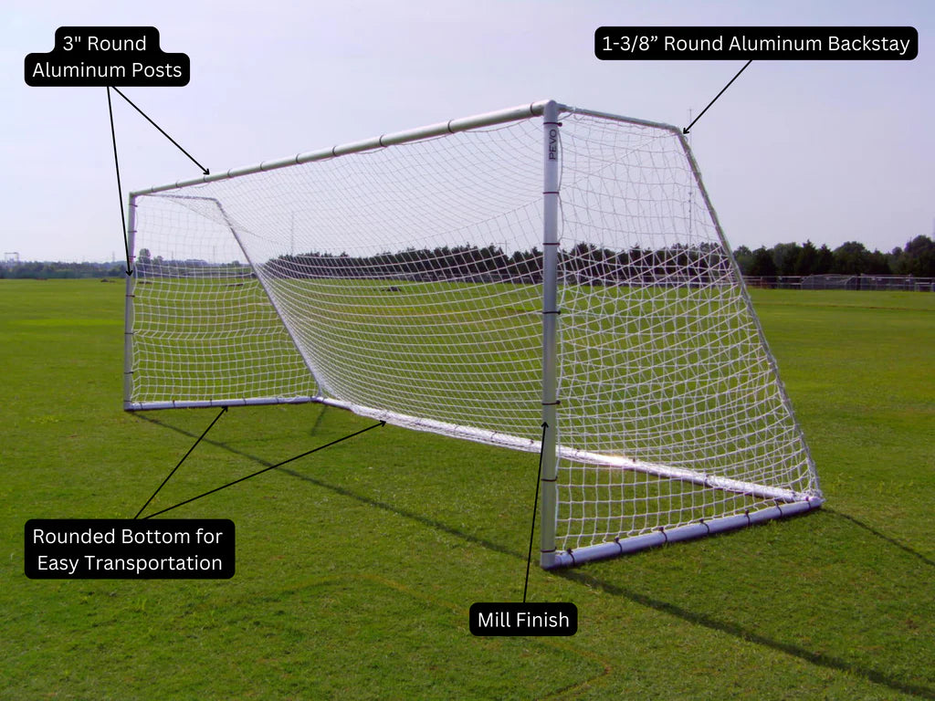 PEVO Economy Series Soccer Goal Regulation 8x24 Soccer Net 2