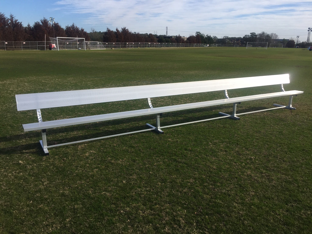 PEVO Aluminum Team Bench with Backrest - 21'