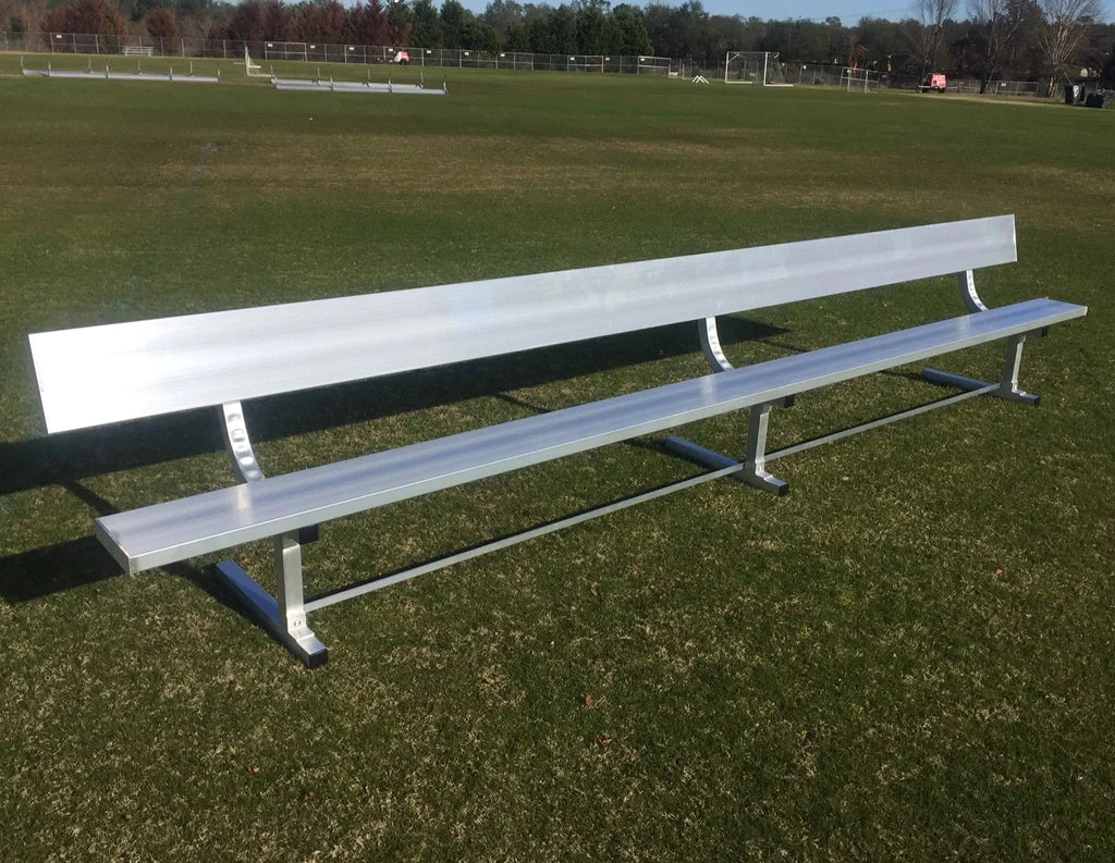 PEVO Aluminum Team Bench with Backrest - 15'