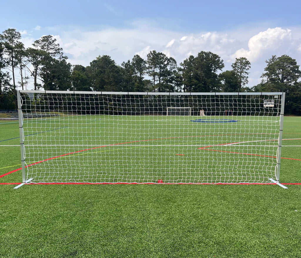 PEVO Flat Faced Training Rebounder Soccer Goal 8x24 Soccer Net 2