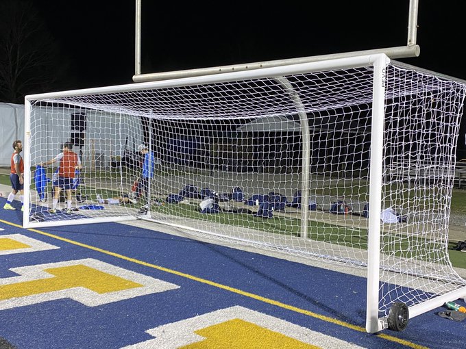 PEVO Stadium Series Soccer Goal - STA Regulation Size 8x24 Soccer Net 7