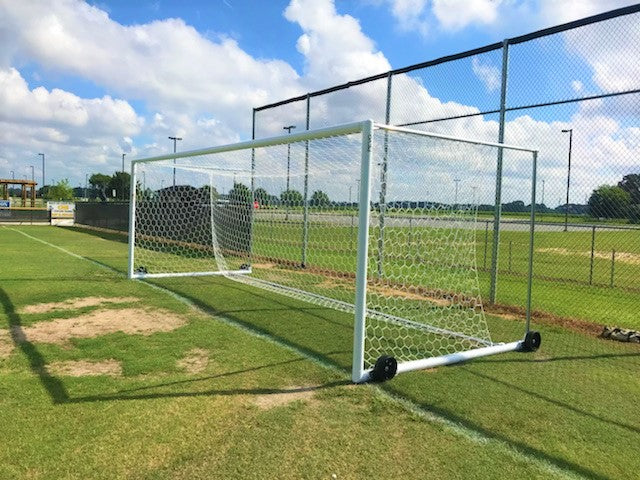 PEVO Stadium Series Soccer Goal - STA Regulation Size 8x24 Soccer Net 10