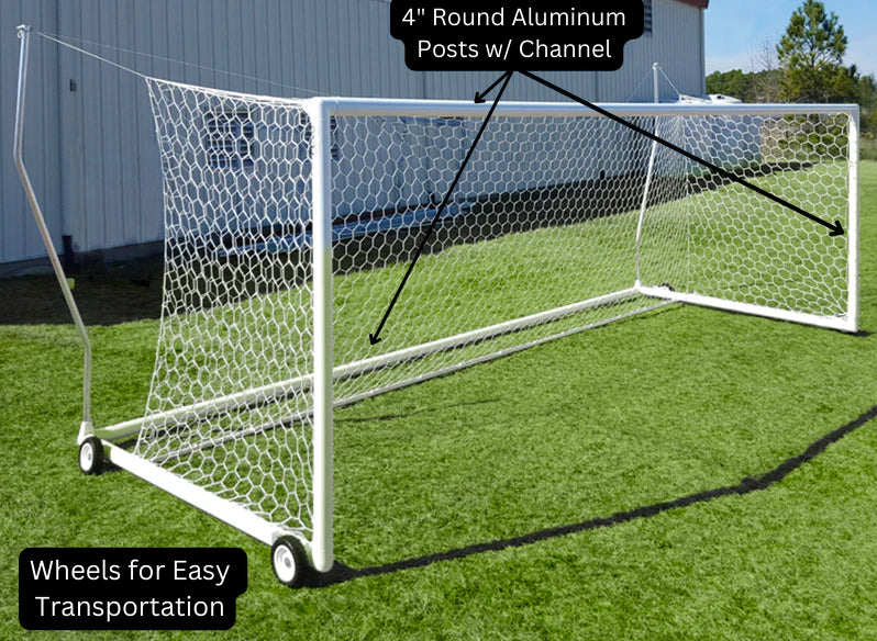 PEVO Stadium Series Soccer Goal - STB Regulation 8x24 Soccer Net